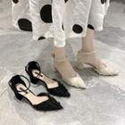 Pointed Block-heel Sandals