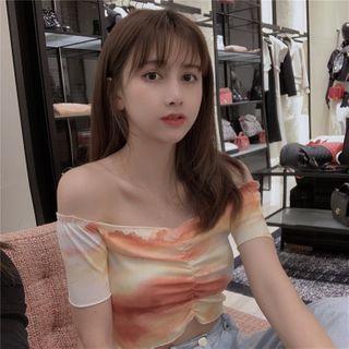 Cold Shoulder Tie Dye T-shirt