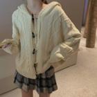 Duffle Cardigan / Plaid A-line Skirt