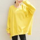 Pocketed Ripped Pullover