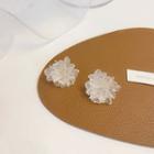 Flower Transparent Earring 1 Pair - Transparent White - One Size