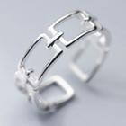 Cut-out Open Ring 1 Pc - Silver - One Size