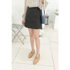Round-hem A-line Mini Skirt