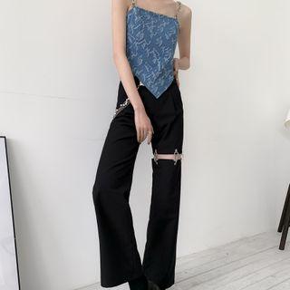 Detachable Cropped Wide-leg Pants