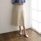 Tiered Full Lace Long Skirt Ivory - One Size