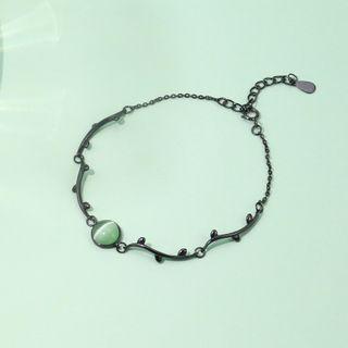 Beaded Bracelet Black & Green - One Size