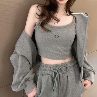Go Print Camisole / Sweatpants / Hooded Jacket