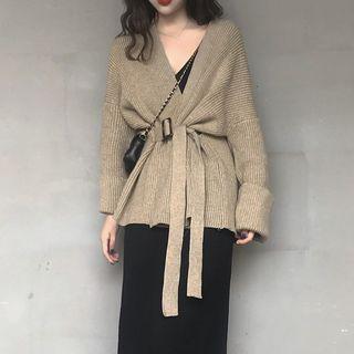Buckled Cardigan As Shown In Figure - One Size