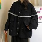 Frill Trim Buttoned Jacket