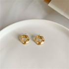 Triangle Alloy Earring 050 - 1 Pair - S925 Stud Earring - Gold - One Size