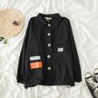 Applique Cargo Shirt Black - One Size