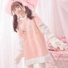 Rabbit Print Hoodie Dress