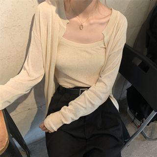 Set: Knit Camisole + Light Cardigan