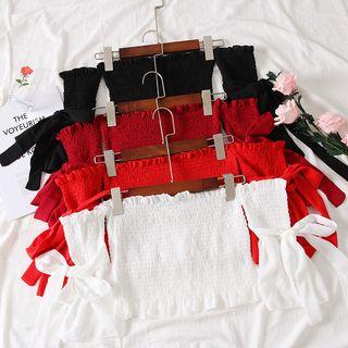 Boatneck Smocked Chiffon Top