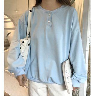 Plain Henley Pullover