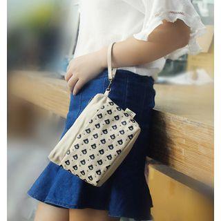 Printed Canvas Wristlet