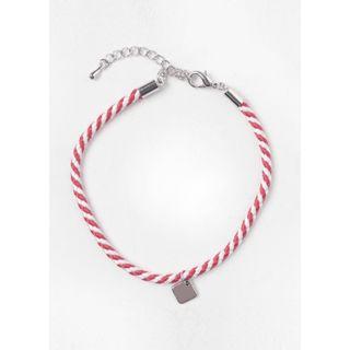 Square-charm Striped Bracelet