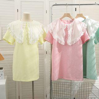 Patchwork Sailor-collar Mini Dress