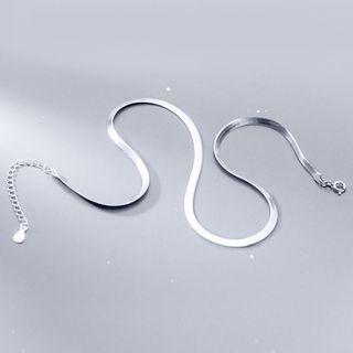 925 Sterling Silver Necklace 1pc - Silver - One Size