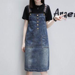 Denim Jumper Dress / Short-sleeve T-shirt / Set