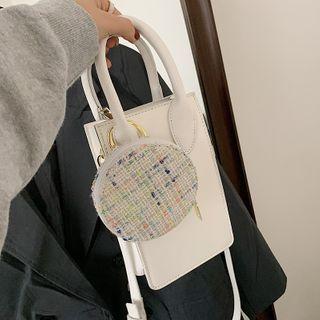 Top Handle Crossbody Bag With Round Purse