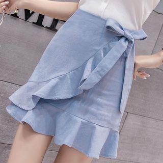 Frill-trim A-line Mini Skirt