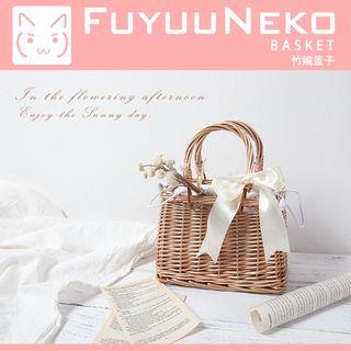 Straw Basket Hand Bag As Shown In Figure - One Size