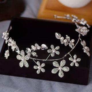 Wedding Faux Pearl Headband White - One Size