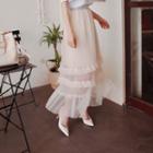 Frill-layered Tulle Skirt