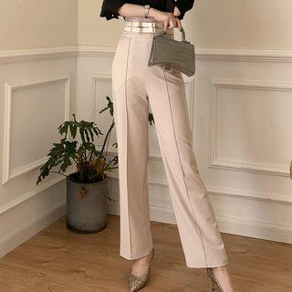 Set: Wide Leg Dress Pants + Belt