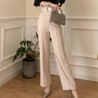 Set: Wide Leg Dress Pants + Belt