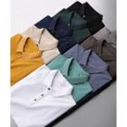 Plain Short-sleeve Polo Shirt / Set Of 2