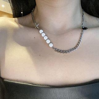 Faux Pearl / Bead Stainless Steel Choker (various Designs)
