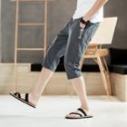 Chinese Character Cropped Pants