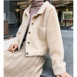 Faux Fur Buttoned Coat