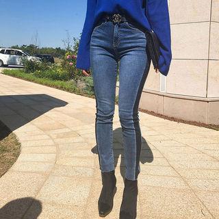 Exclusive Piped Slim-cut Jeans