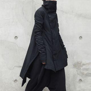 Turtleneck Padded High-low Coat