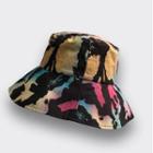 Print Bucket Hat Red & Black & Blue - One Size