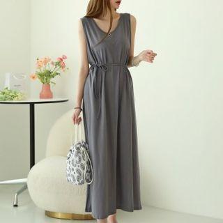 Long Tank Dress With Sash