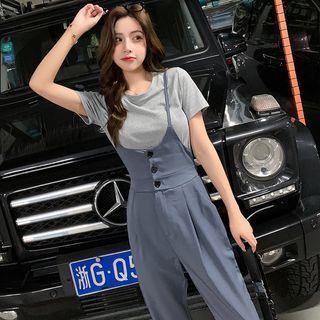 Short-sleeve T-shirt / Straight-leg Jumper Pants / Set
