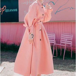Single Breasted Midi Coat Dress