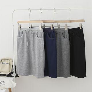 Cotton Plain Pocket Skirt