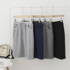 Cotton Plain Pocket Skirt
