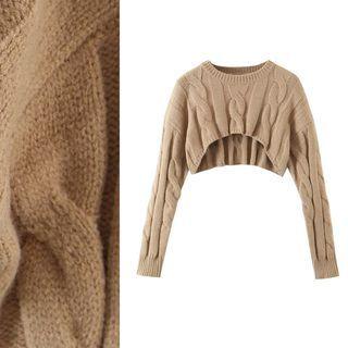 Plain Cable Knit Shrug