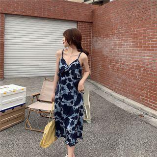 Spaghetti-strap Tie-dye Midi Sundress