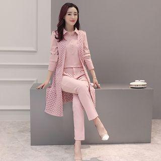 Set: Long Vest + Shirt + Pants