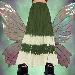 Tie-dye High Waist A-line Maxi Skirt