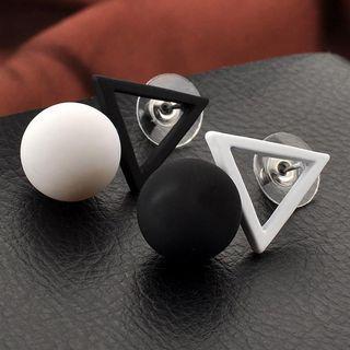 Non-matching Star / Triangle Bead Dangle Earring