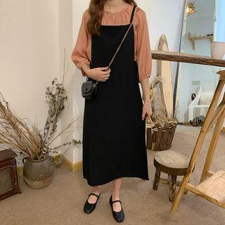 3/4-sleeve Top / Spaghetti Strap Dress
