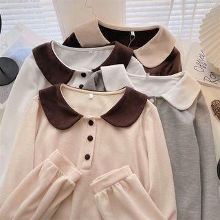 Long-sleeve Peter-pan Collar Top